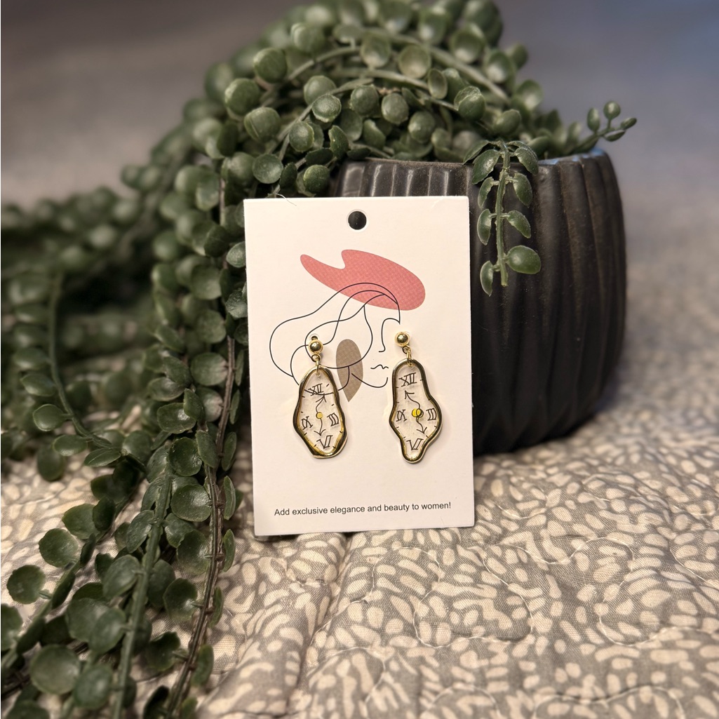 Gold Roman Numeral Earrings